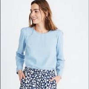 Madewell Denim Puff-Sleeve Swing Shirt M